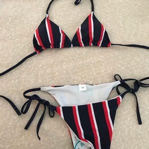 Cheeky striped swimsuit